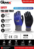 Nitrile Coated Safety Gloves (GX-6101-NS-5)